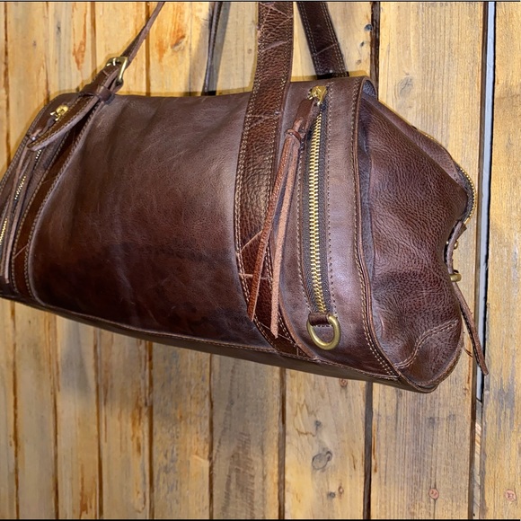 Mahari Brown Leather Duffle - Picture 6 of 14